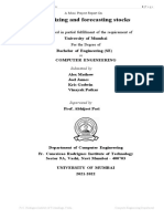 Visualizing and Forecasting Stocks: Submitted in Partial Fulfillment of The Requirement of For The Degree of