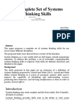 A Complete Set of Systems: Thinking Skills