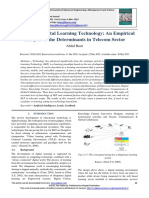 Adoption of Digital Learning Technology: An Empirical Analysis of The Determinants in Telecom Sector