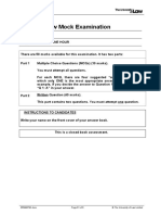 Contract Law Mock Examination: Date: Time Allowed: One Hour