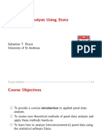 Panel Data Analysis Using Stata: Sebastian T. Braun University of ST Andrews