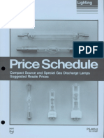 Philips Price Schedule Special Gas Discharge Lamps 8-87