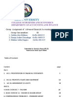 Arsi University: College of Business and Economics Department of Accounting and Finance