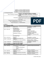 Training Matrix