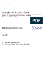 Mergers & Acquisitions: Master in Management - Investment Banking