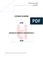 Course Scheme FOR: Be (Mechatronics Engineering)