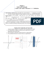 Limits and Continuity 1.1 Definition of Limits and Limits Theorems ( Definition Optional)