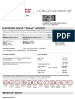 Electronic Ticket Itinerary / Receipt: Issuing Office: Air India, WWW - Airindia.In, Delhi Date of Issue: 09apr2023