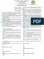 Credit and Collections I. Identification (1 Point)