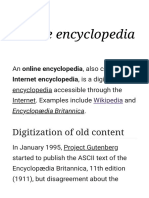 Online Encyclopedia - Wikipedia