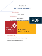 Credit Fraud Detection: Project Report