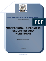 Professional Diploma in Securities and Investment: Chartered Institute of Stockbrokers