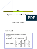 CH-3 Systems of Linear Equations: Chapter 9 and 10 in Textbook