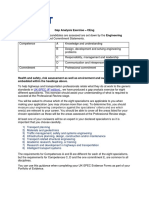 CEng Gap Analysis Exercise - UK SPEC 4th Edition