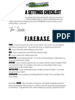 Camera Settings Checklist: F.I.R.E.B.A.S.E