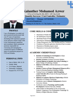 CV of Azwer Quantity Surveyor or Estimator