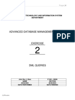 ADBMS LAB Exercise 2 - Ubas