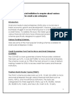 Practical 8: Visit A Bank/financial Institution To Enquire About Various Funding Schemes For Small Scale Enterprise