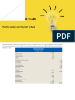 Reporting Financial Results: Practice Session and Revision Lecture