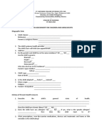 Children and Adolescent Health Assessment