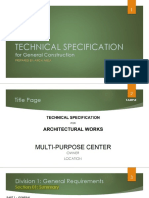 Technical Specification: For General Construction