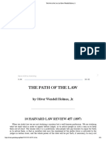 The Path of The Law, by Oliver Wendell Holmes, JR