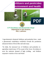 Effect of Fertilizers and Pesticides Use On Environment and Health