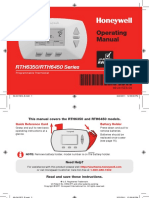 Honeywell Thermostat Owners Manual RTH6350/RTH6450 Series