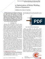 Experiment On Optimization of Robot Welding Process Parameters