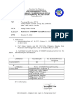 Submission of WaSAR Trained Personnel