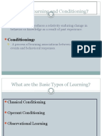 What Is Learning and Conditioning?