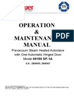 Operation & Maintenance Manual: Prevacuum Steam Heated Autoclave With One Automatic Hinged Door Model 69150 SP-1A