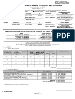 Sworn Statement of Assets, Liabilities and Net Worth