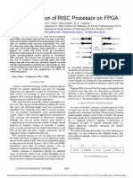 Implementation of RISC Processor On FPGA