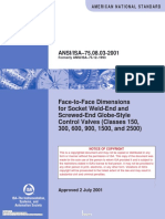 ISA 75.08.03, (2001) Face-to-Face Dimensions For Socket Weld & Screwed Globe Control Valves PDF