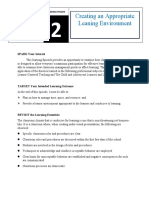 Creating An Appropriate Leaning Environment: Field Study 1