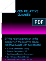 REDUCED RELATIVE CLAUSES Do