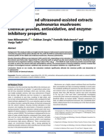 Supercritical and Ultrasound-Assisted Extracts From Pleurotus Pulmonarius Mushroom: Chemical Profiles, Antioxidative, and Enzyme Inhibitory Properties