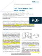 Circulating Current and ZVS On of A Dual Active Bridge DC DC Converter A Review