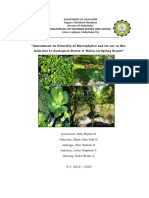 Assessment On Diversity of Macrophytes and Its Use As Bioindicator For Water Quality