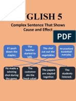 ENGLISH 5 - Complex - Cause and Effect