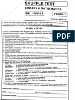 Reshuffling Test Paper 1 With Answer Key