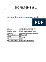 Computer Assignment No 1