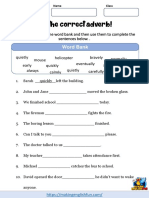 Adverbs 5 Worksheet Pack 1