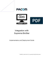 GMS Integration With Suprema BioStar - Implementation and Deployment Guide