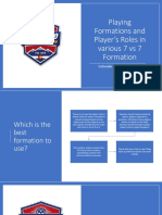 Playing Formations and Players Roles 7 V 7