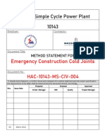 HAC-10143-MS-CIV-004-Method Statement For Emergency Construction Cold Joint