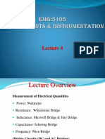 Lecture 4 - Wattmeter & Bridge Circuits