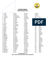 SPELLING BEE LIST - 4th GRADE