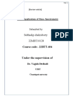 Applications of Mass Spectrometry Final Version